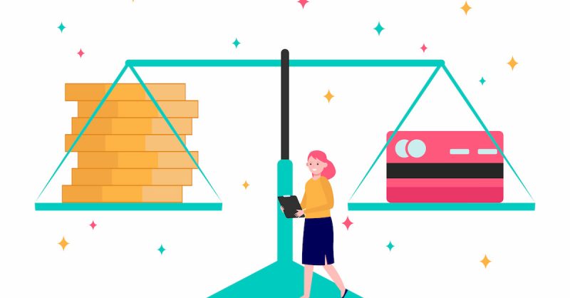 お金とカードを天秤にかける人